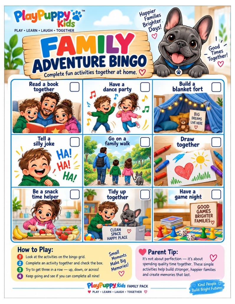 Family Adventure Bingo — PDF page 2